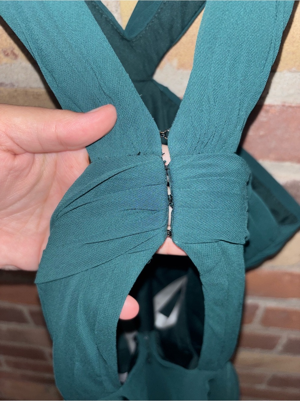 Azazie Rue Emerald A-Line Halter Chiffon Evening Gown Homecoming Formal Dress - Picture 9 of 10